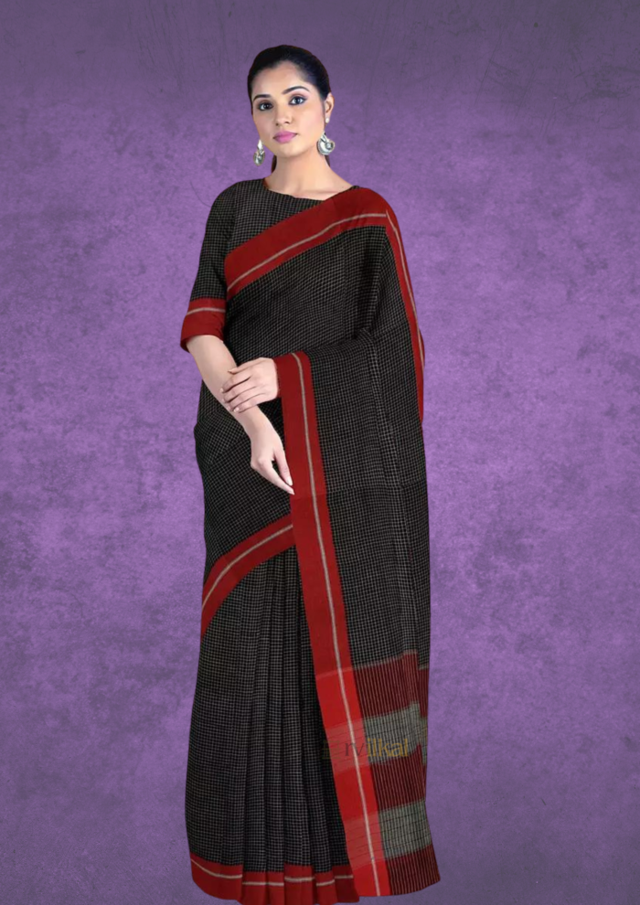 Red Border Patted Anchu Saree