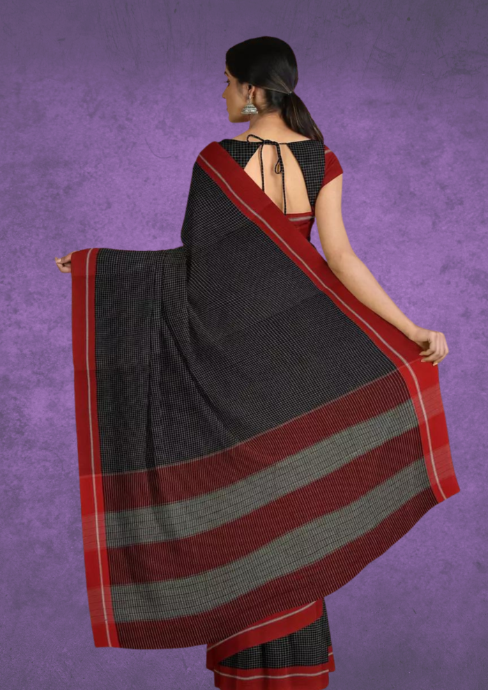 Red Border Patted Anchu Saree