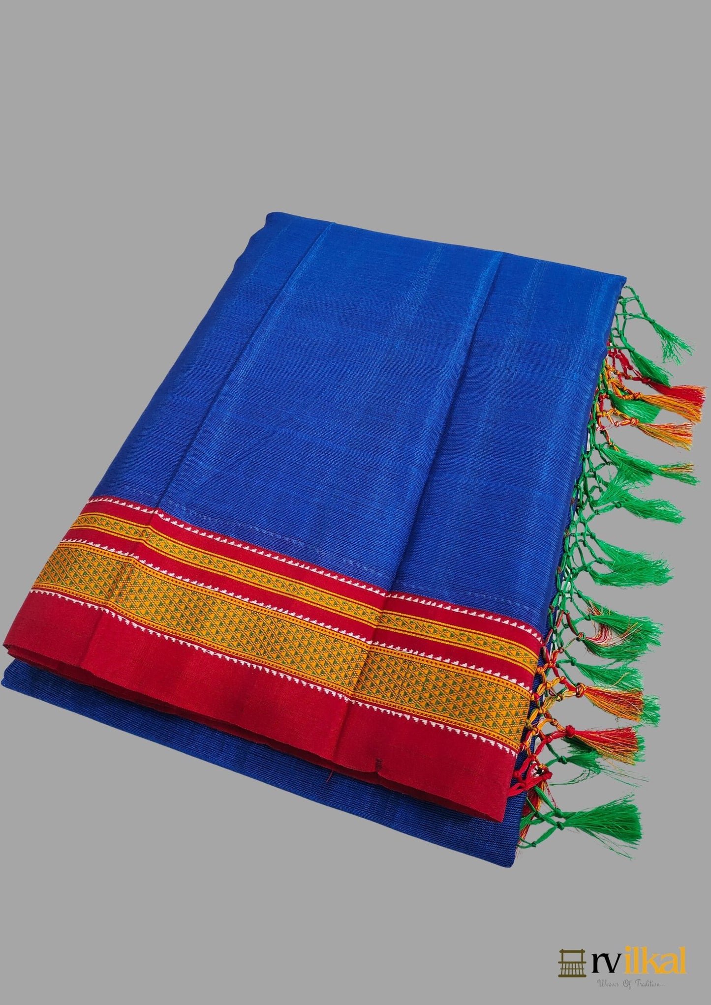 Blue Chikkiparas Handloom Ilkal Saree