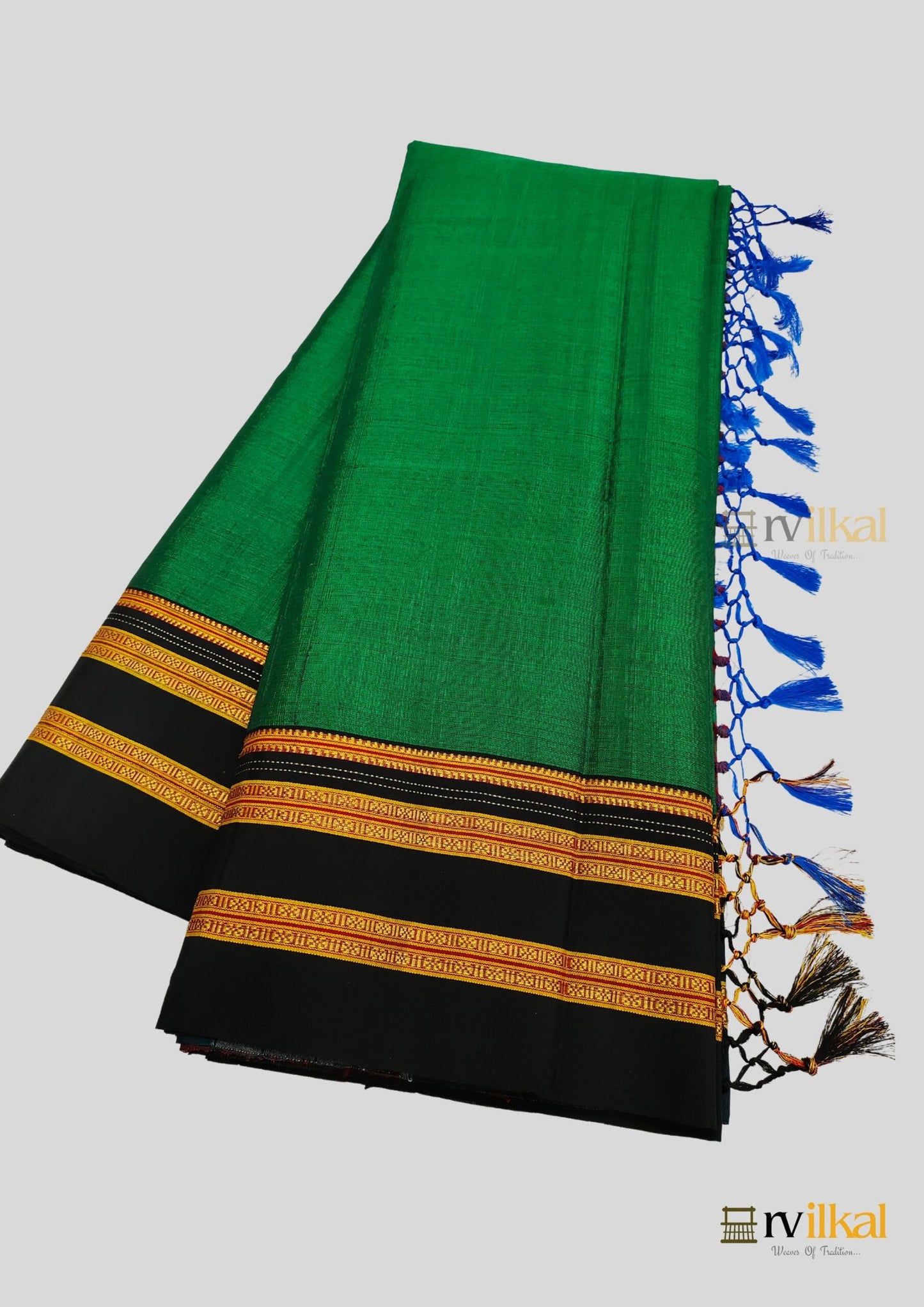 Green Black Gayathri Handloom Ilkal Saree