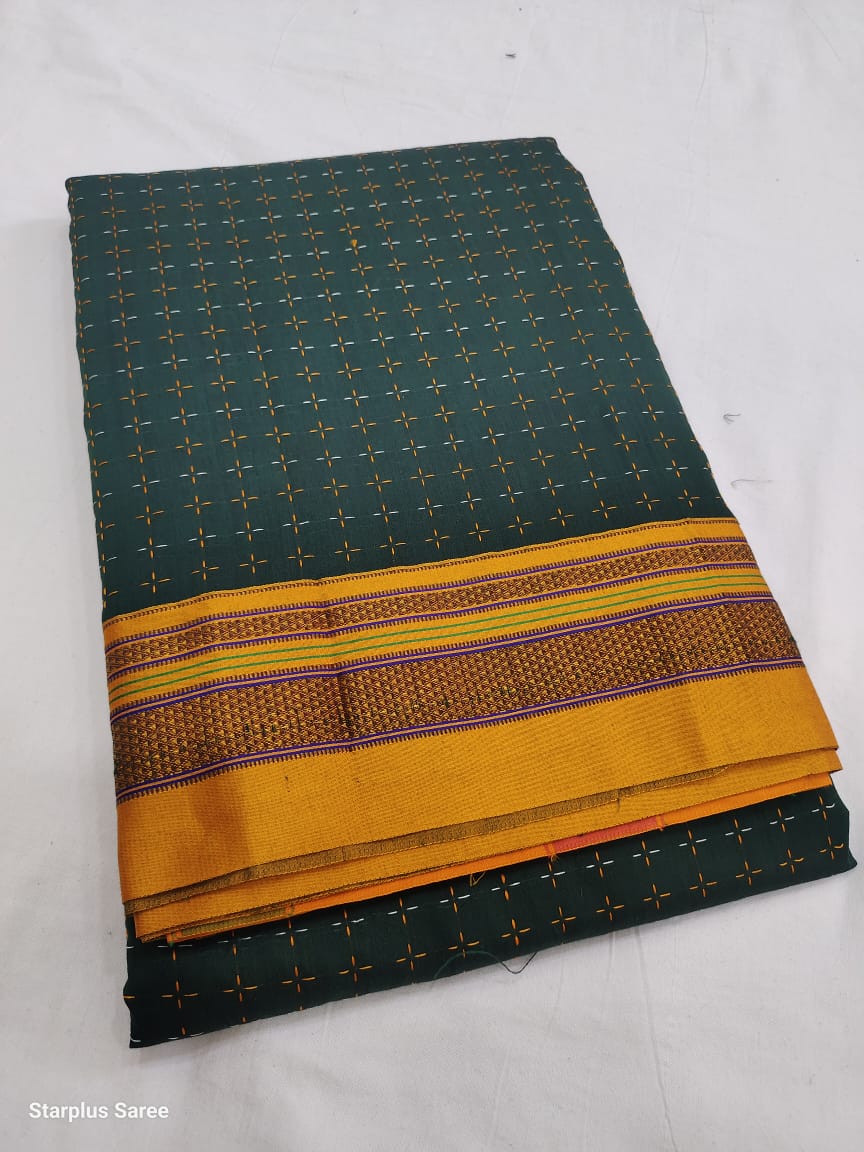 Premium Starplus dark Green Fancy Ilkal Sarees