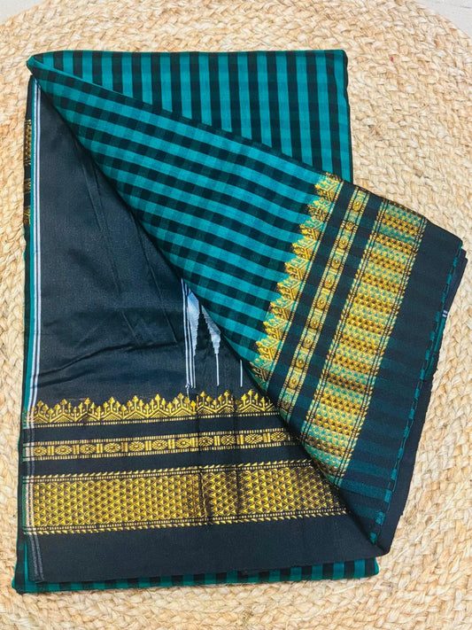 Chex Thana Wrap Cotton Ilkal Saree – Traditional Elegance, Modern Comfort